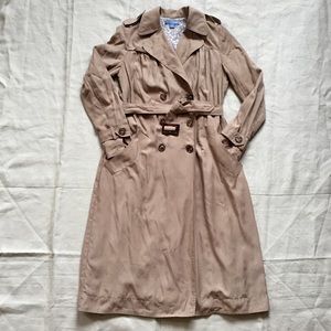 Anthropologie Khaki Tan Double-Breasted Trench Coat